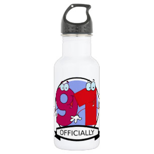 Officially 91 Birthday Banner Stainless Steel Water Bottle