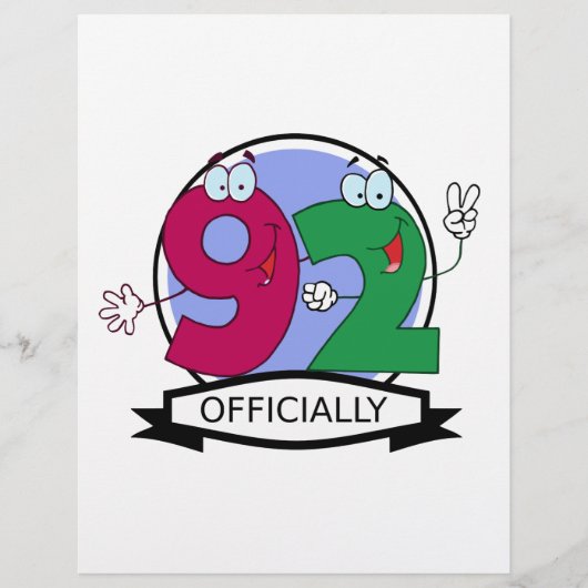 Officially 92 Birthday Banner (Front)
