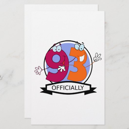 Officially 93 Birthday Banner (Front/Back)