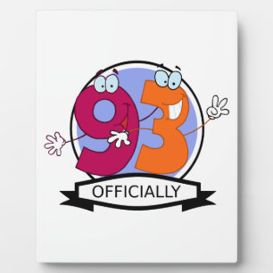 Officially 93 Birthday Banner Plaque