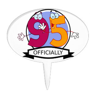Officially 95 Birthday Banner Cake Topper