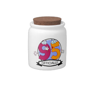 Officially 95 Birthday Banner Candy Jar