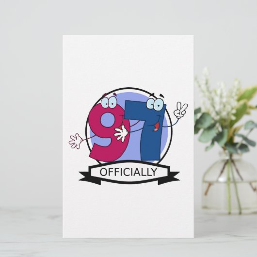 Officially 97 Birthday Banner (Standing Front)