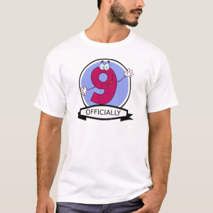 Officially 9 Birthday Banner T-Shirt