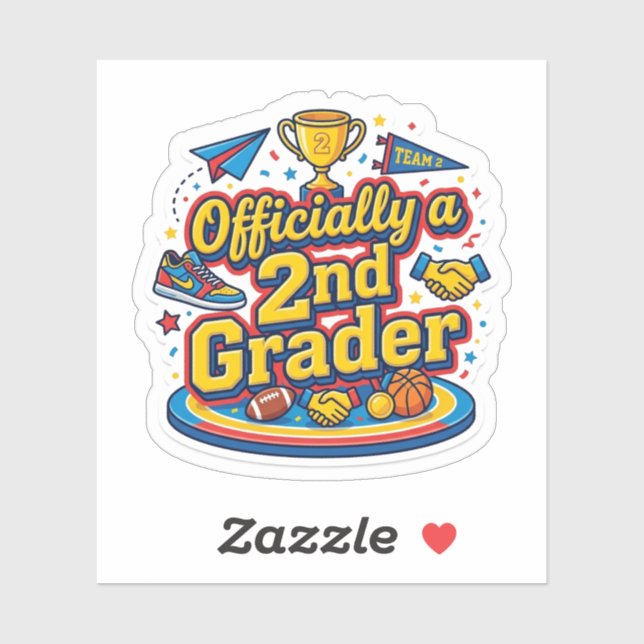Officially a 2nd Grader Back to School Sticker (Sheet)