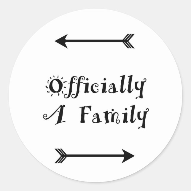 Officially a Family - Adoption Day Classic Round Sticker (Front)