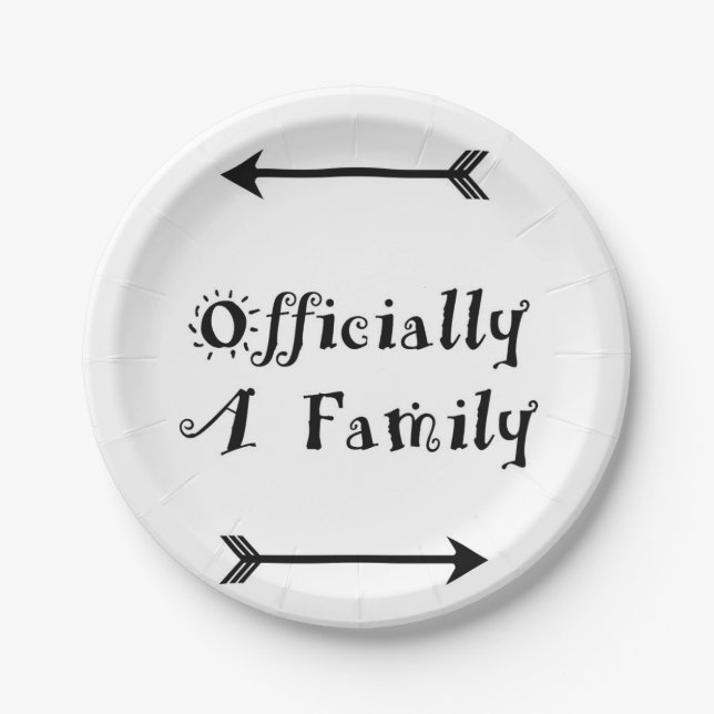 Officially a Family - Adoption Day Paper Plates (Front)