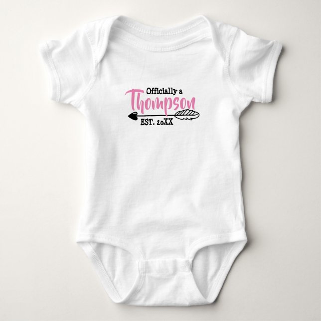 Officially a Family - Foster Adopt - New Child Baby Bodysuit (Front)