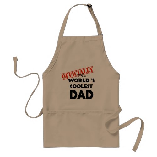 officially coolest dad father summer bbq grilling adult apron
