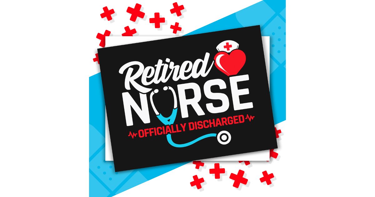 Officially Discharged Retired Nurse Retirement Postcard | Zazzle