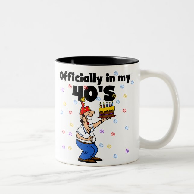 Officially in my 40s Two-Tone coffee mug (Right)