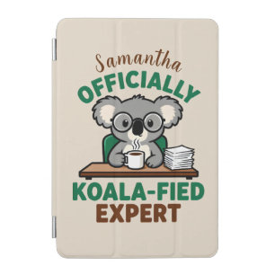 Officially Koala-fied Expert Funny Coffee Pun iPad Mini Cover