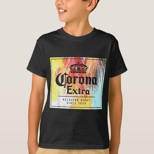 Officially Licensed Corona Extra Square Logo Graph T_Shirt