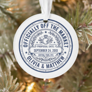 Officially Off The Market Custom Engagement Ornament