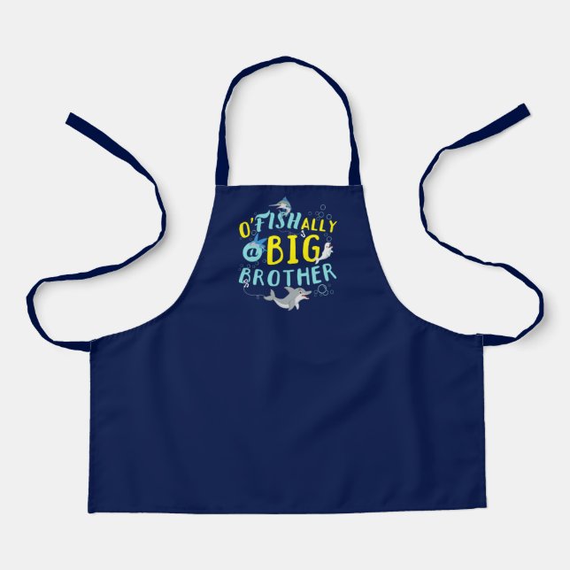 Officially - O'Fishally a Big Brother Pun Apron (Front)