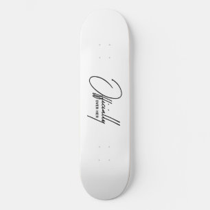 Officially Over Her - Funny Breakup Quote Skateboa Skateboard