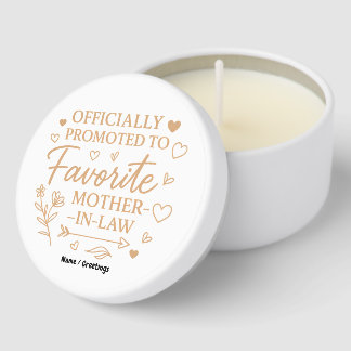 Officially Promoted to Favorite Mother-in-Law Mini Candle Favors