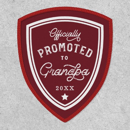 Officially Promoted to Grandpa Maroon Shield Badge