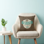 Officially Retired, 100 Percent Vintage Retirement Throw Pillow