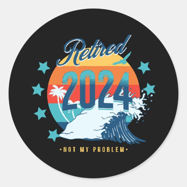 Officially Retired 2024 Classic Round Sticker (Front)