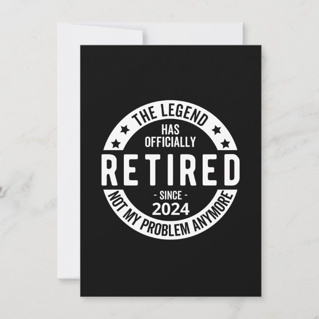 officially Retired 2024 Invitation (Front)