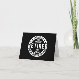 officially Retired 2024 Letterpress Thank You Card
