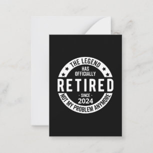officially Retired 2024 Note Card