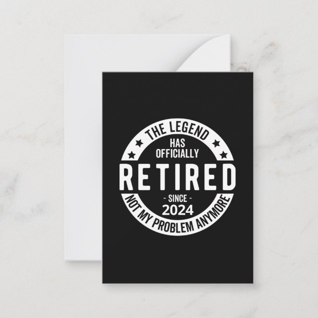 officially Retired 2024 Note Card (Front)