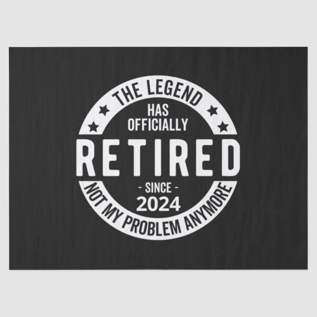 officially Retired 2024 Tissue Paper (Front)