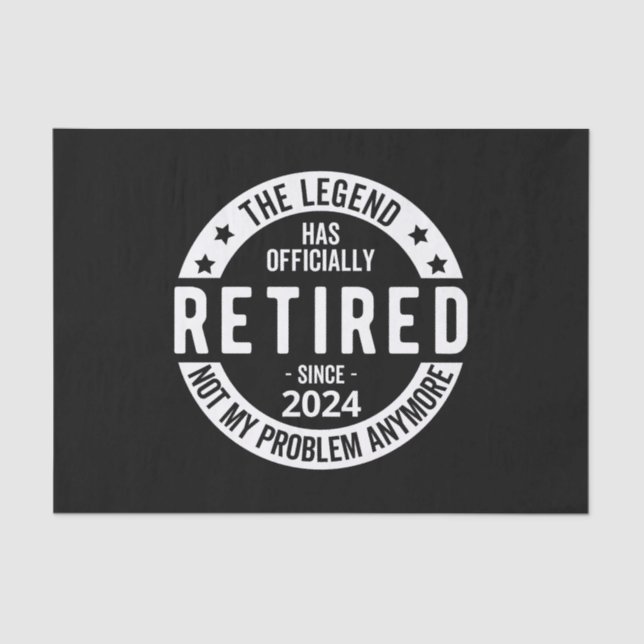 officially Retired 2024 Tissue Paper (Front)