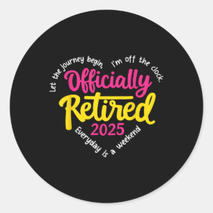 Officially Retired 2025 Heart Men Women Classic Round Sticker