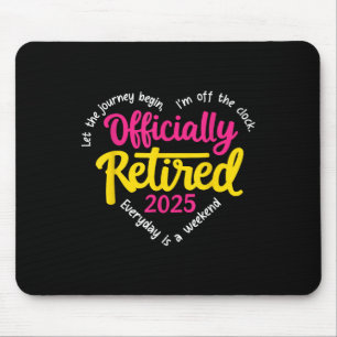 Officially Retired 2025 Heart Men Women Mouse Pad