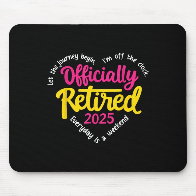 Officially Retired 2025 Heart Men Women Mouse Pad (Front)