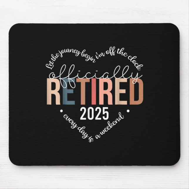 Officially Retired 2025 Heart Shirt For Women Mouse Pad (Front)