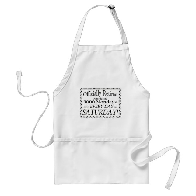 Officially Retired Adult Apron (Front)