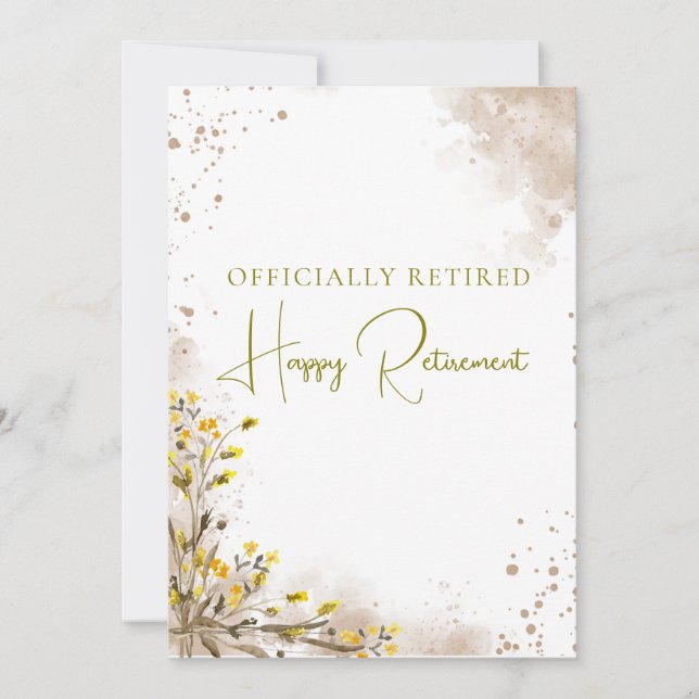 Officially Retired Elegant Retirement Gift Card (Front)