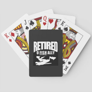 Officially retired fisherman napkins poker cards