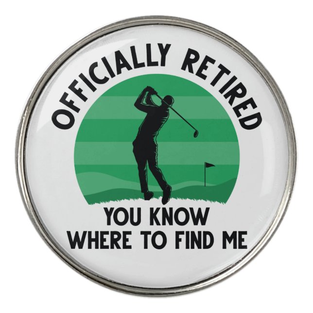 Officially Retired Golf Ball Marker (Front)