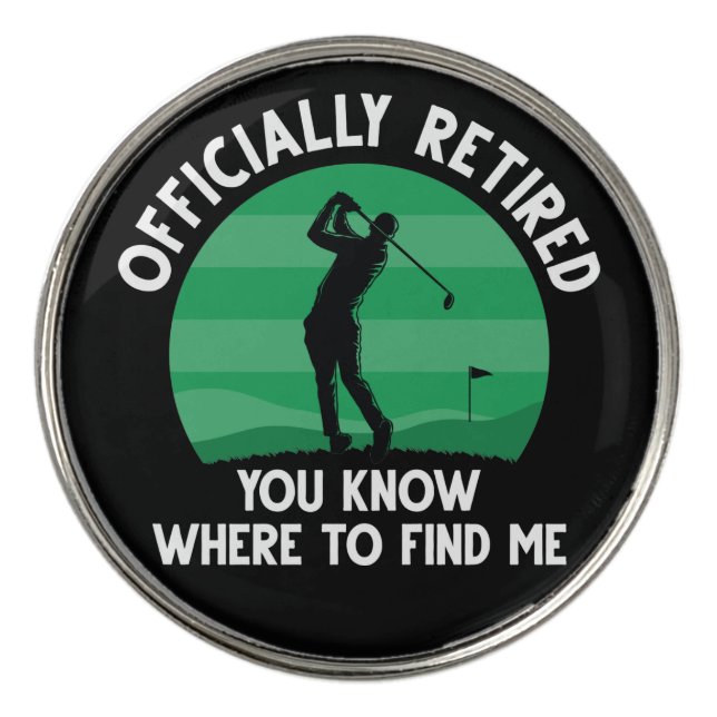 Officially Retired Golf Ball Marker (Front)