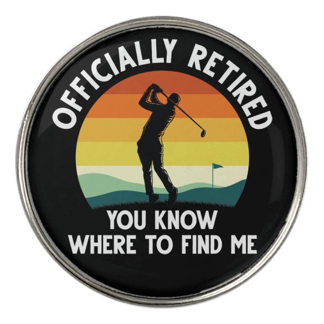 Officially Retired Golf Ball Marker (Front)