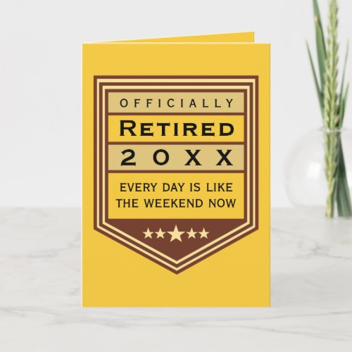 Officially Retired Greeting Card