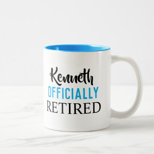 Officially retired mug personalized