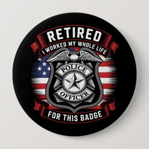 Officially retired police officer 2026 button
