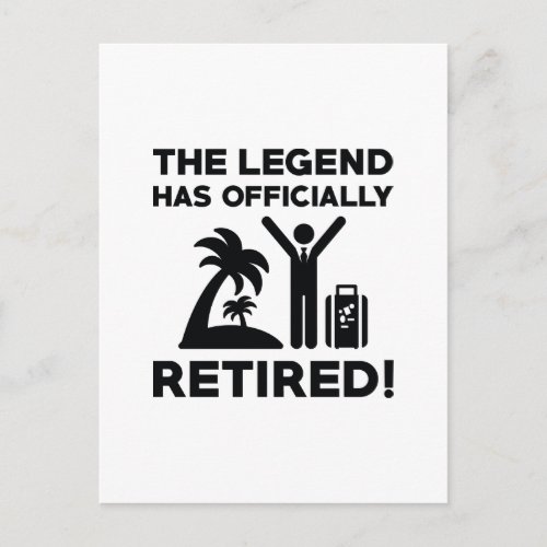 Officially Retired Postcard