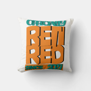 Officially Retired Since 2027 Funny Retirement Throw Pillow