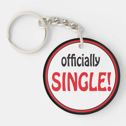 Officially Single  Divorced Keychain