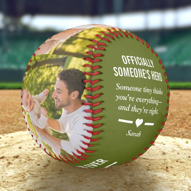 Officially Someone’s Hero First Father's Day Photo Baseball (Creator Uploaded)