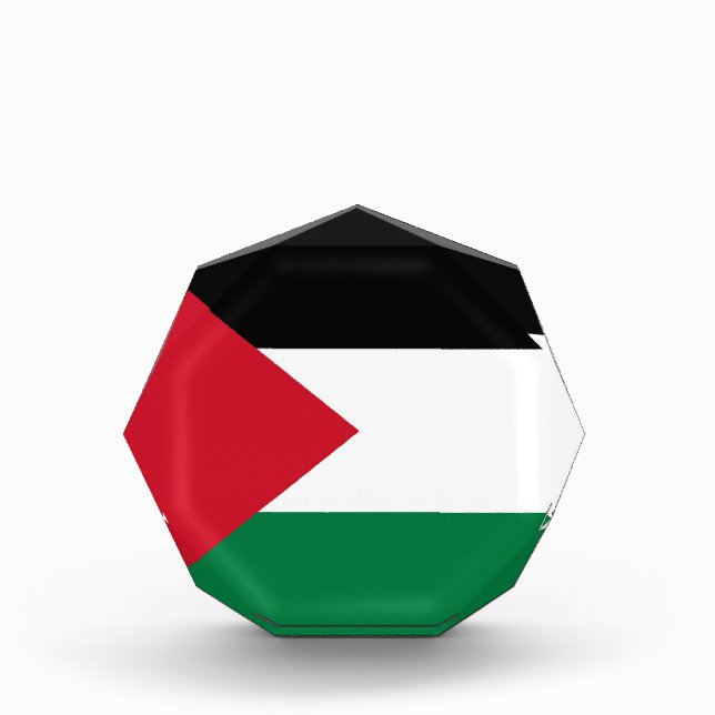 officially the State of Palestine country flag Acrylic Award (Front)
