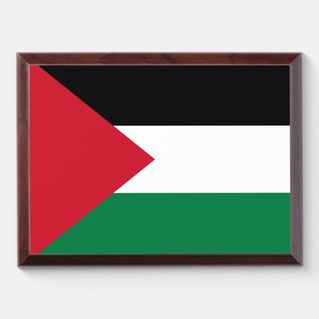 officially the State of Palestine country flag Award Plaque (Horizontal)