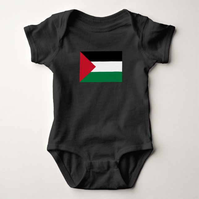officially the State of Palestine country flag Baby Bodysuit (Front)